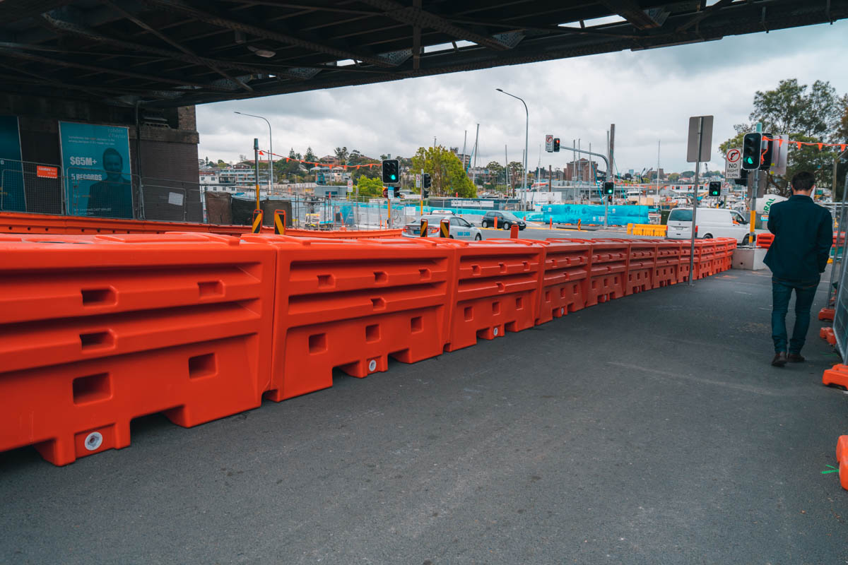 water filled barriers brisbane