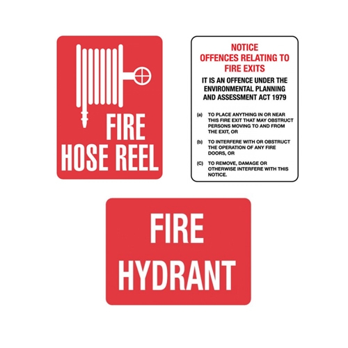 Fire & Flammable Signs - 450 mm - 225 mm