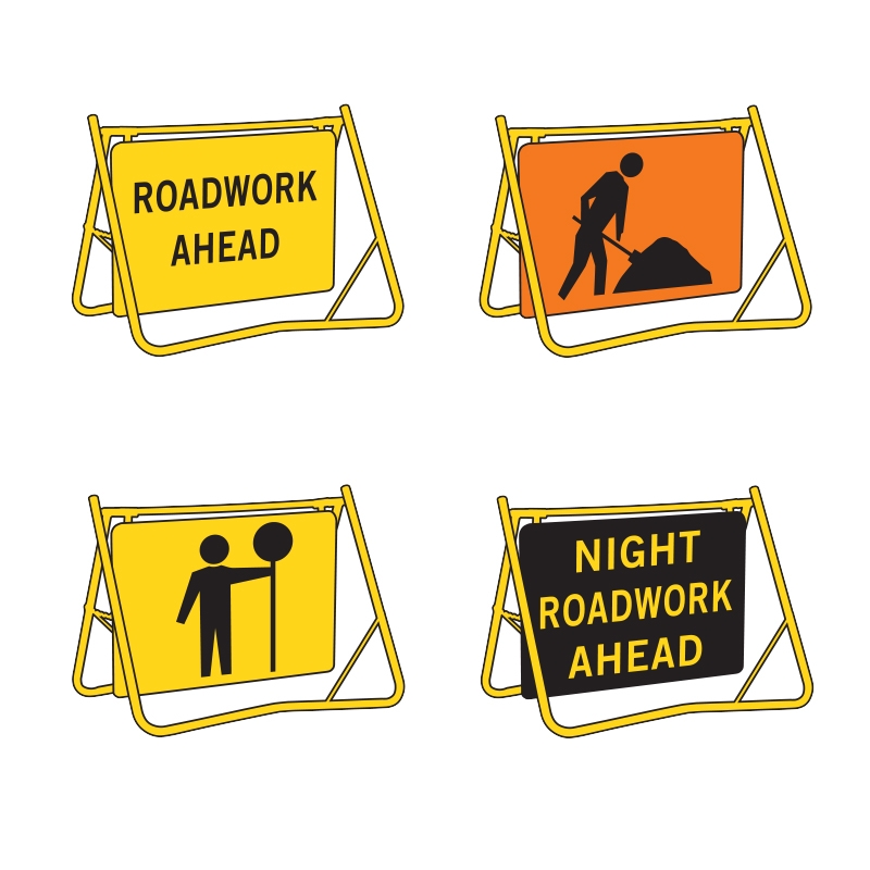 Swing Stand Signs - Temporary Traffic Control - 1200 mm - 600 mm