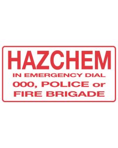 Hazchem In Emergency Dial 000