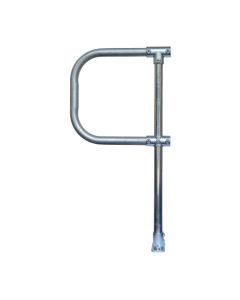 Standard Double Rail 4020-D48 End Post with D-Return - Galvanised