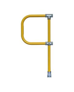 Standard Double Rail 4020-D48 End Post with D-Return - Yellow