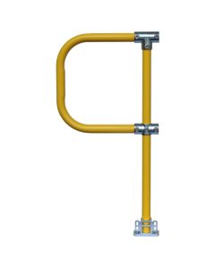 Standard Double Rail with Toeboard 4030-D48 End Post with D-Return - Yellow