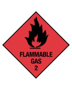 Metal Dangerous Goods Handling Sign - Flammable Gas 2