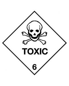 Dangerous Goods Handling Sign - Toxic 6 250 x 250 mm