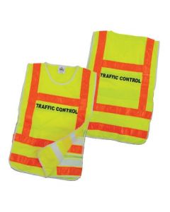 Hi-Vis Reflective Day/Night QLD Traffic Controller Vest Yellow Small