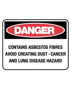 Danger Sign - Danger Contains Asbestos Fibres