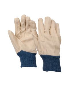 Cotton Drill Blue Knitwirst Glove - Mens / Large size
