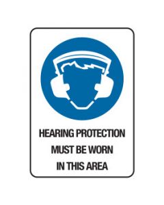 Mandatory Sign Hearing Protection In This Area
