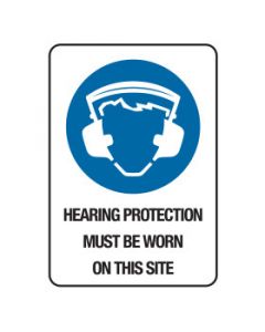 Hearing Protection On This Site Signage