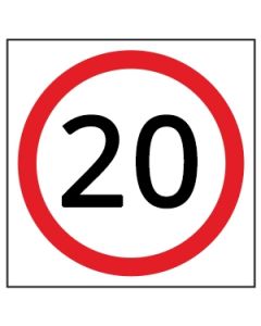 20 KM Speed Sign WA
