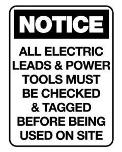 Notice Sign - NOTICE ALL ELECTRIC LEADS
