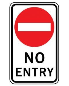 No Entry (NSW) Road Sign 450 x 750 mm