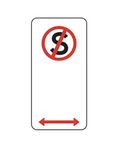 NO STANDING SIGN, Left/Right Arrow - Parking Signs 225 x 450mm