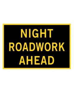 Night Roadwork Ahead Bep 1800 x 900mm