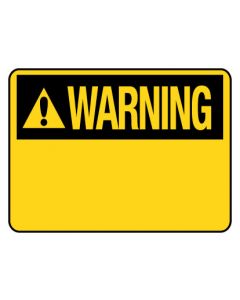 Warning Sign - Warning Blank 600 x 450 mm Poly
