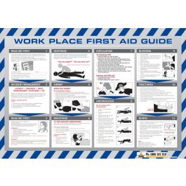 Sign Poster - Work Place First Aid Guide 600 X 320Mm | Jaybro