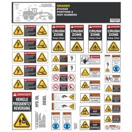 Grader Safety Sticker Set | Jaybro