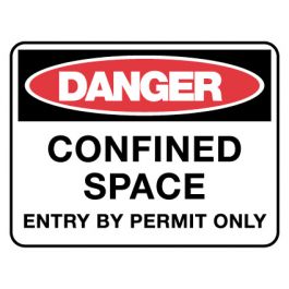 Danger Sign - Confined Space 600x450mm Metal | Jaybro