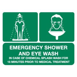 Emergency Sign Shower And Eye Wash | Jaybro