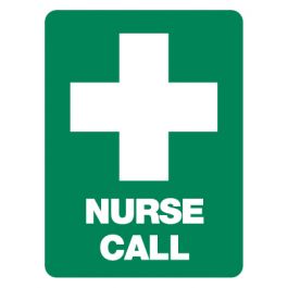 First Aid Emergency Sign - Nurse Call 600 x 450mm Poly. | Jaybro