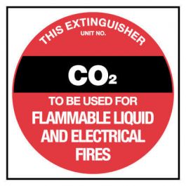 Fire Sign - CO2 Plastic 150 x 150 mm Plastic | Jaybro