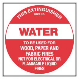 This Extinguisher - Water, Fire Emergency Placard | Jaybro