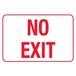 Metal Information Sign - No Exit 600 x 450mm | Jaybro