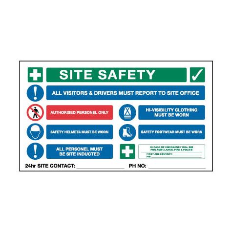 Multi-Sign With Site Safety Message| Jaybro