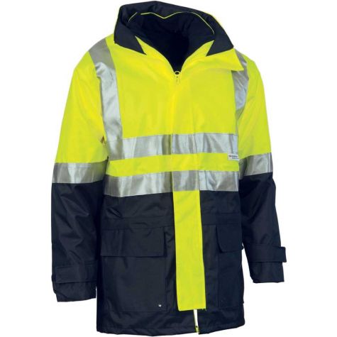 4 In1 Hi Vis 2 Tone Breathable Rain Jacket wtih Vest | Jaybro