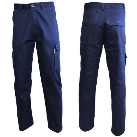 Navy Cargo Drill Trousers - 107S. | Jaybro